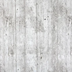 Hot DecoWoerner Abwaschbare Wachstuch-Tischdecke "Vintage-Holz", Meterware 140 Cm Breit Grau