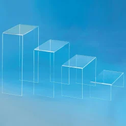 DecoWoerner Acryl Warenpräsenter-Set 18 Cm Breit 10 Cm Tief 4 Teilig transparent