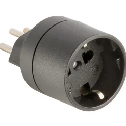 Outlet DecoWoerner Adapter Für Schweiz-Steckdose schwarz