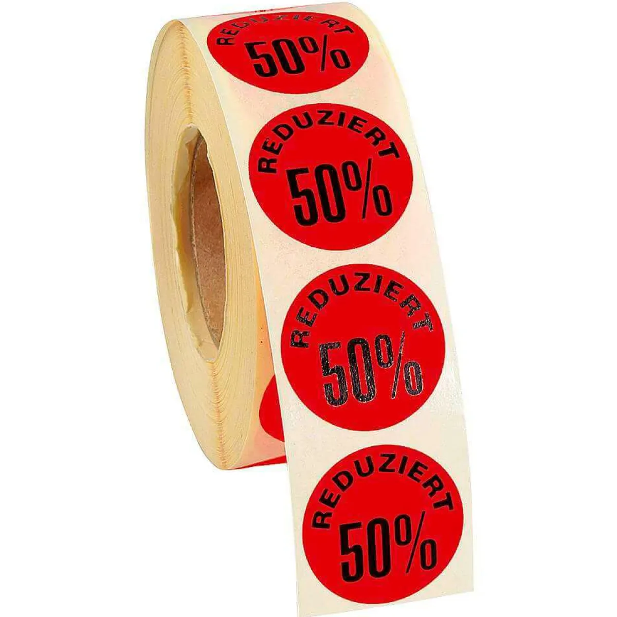 Outlet DecoWoerner Aktions-Etiketten 50 %, 1000 Stück rot