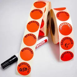 Clearance DecoWoerner Aktions-Etiketten Etiketten Zum Beschriften Sonderpreis, 1000 Stück rot