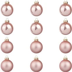 New DecoWoerner Altrosé Weihnachtskugeln Aus Glas 6 Cm Ø – 24 Stück rosa