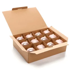 New DecoWoerner Altrosé Weihnachtskugeln Aus Glas 6 Cm Ø – 24 Stück rosa
