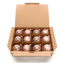 New DecoWoerner Altrosé Weihnachtskugeln Aus Glas 6 Cm Ø – 24 Stück rosa