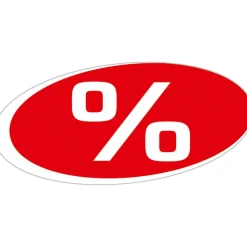 Online DecoWoerner Ankleber "%" rot