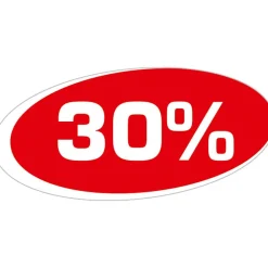 New DecoWoerner Ankleber "30 %" mehrfarbig