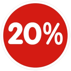 Online DecoWoerner Ankleber 20% 33 Cm Ø rot