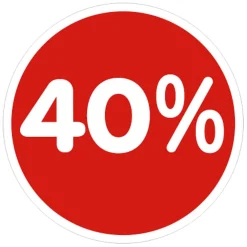DecoWoerner Ankleber 40% 33 Cm Ø rot