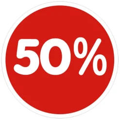 Discount DecoWoerner Ankleber 50% 33 Cm Ø rot