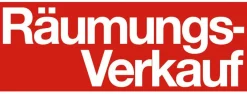 Online DecoWoerner Ankleber "Räumungs-Verkauf" rot