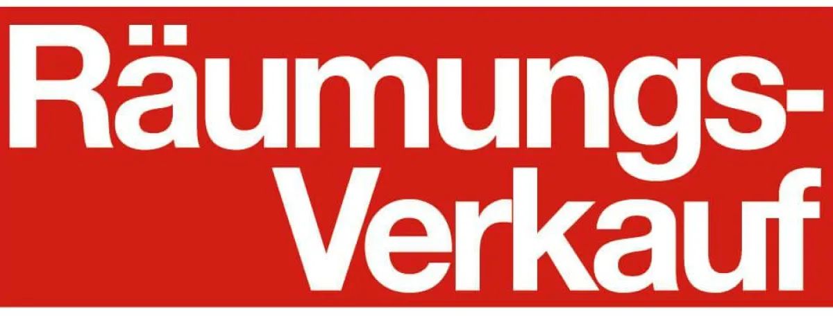 Online DecoWoerner Ankleber "Räumungs-Verkauf" rot