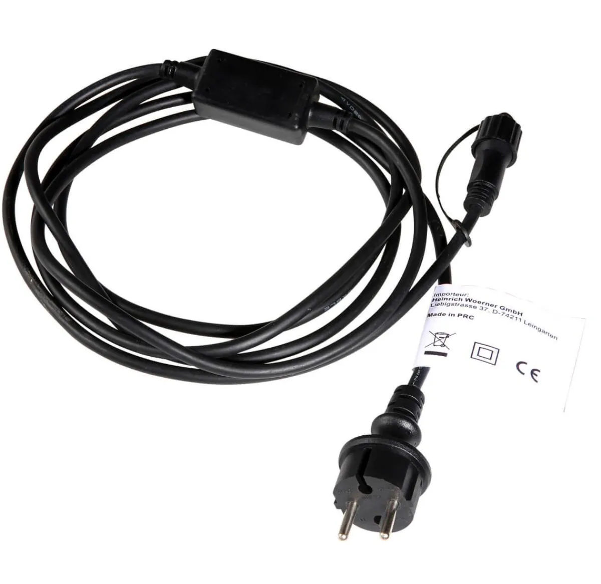 DecoWoerner Anschlusskabel IP44 Für LED-Produkte System IP67, Schwarz