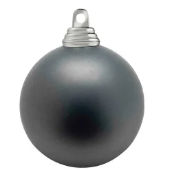 Discount DecoWoerner Anthrazite, Matte Weihnachtskugeln Aus Schwer Entflammbarem Kunststoff, 6 Cm Ø – 24 Stück Grau