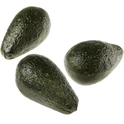 DecoWoerner Avocado Lebensmittel-Attrappe, Pack à 3 Stück grün