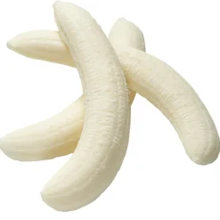 Discount DecoWoerner Bananen Spalten Lebensmittel-Attrappe, 3 Stück weiß