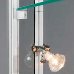 Outlet DecoWoerner Beleuchtung Für Rund- Und Rechteck-Vitrine silber