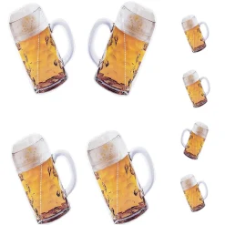 Sale DecoWoerner Bierkrug-Display Kette 100 X14 Cm Beidseitig Bedruckt Oktoberfest-Dekoration gelb