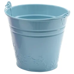 Discount DecoWoerner er Vintage Metall Eimer Verzinkt 11 Cm blau