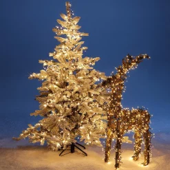 Best DecoWoerner Blinkende LED Lichterkette Mit Timer, Für Außen, 16 M mehrfarbig