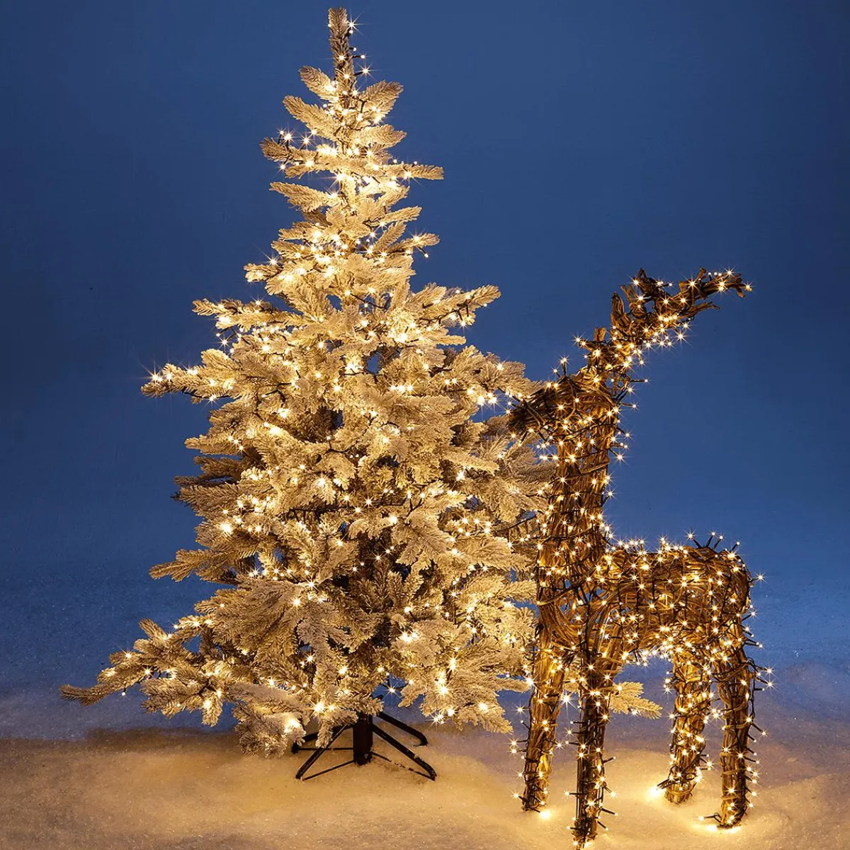 Best DecoWoerner Blinkende LED Lichterkette Mit Timer, Für Außen, 16 M mehrfarbig