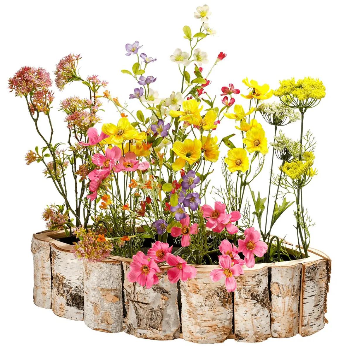 New DecoWoerner Blumenschale Birke 57 Cm Naturholz