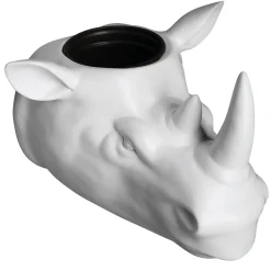 Hot DecoWoerner Blumentopf Nashorn weiß