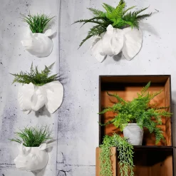 Hot DecoWoerner Blumentopf Nashorn weiß