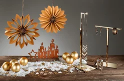 Best DecoWoerner Brennende Kerzen Silhouette Mit Edelrost Patina 31 Cm Braun