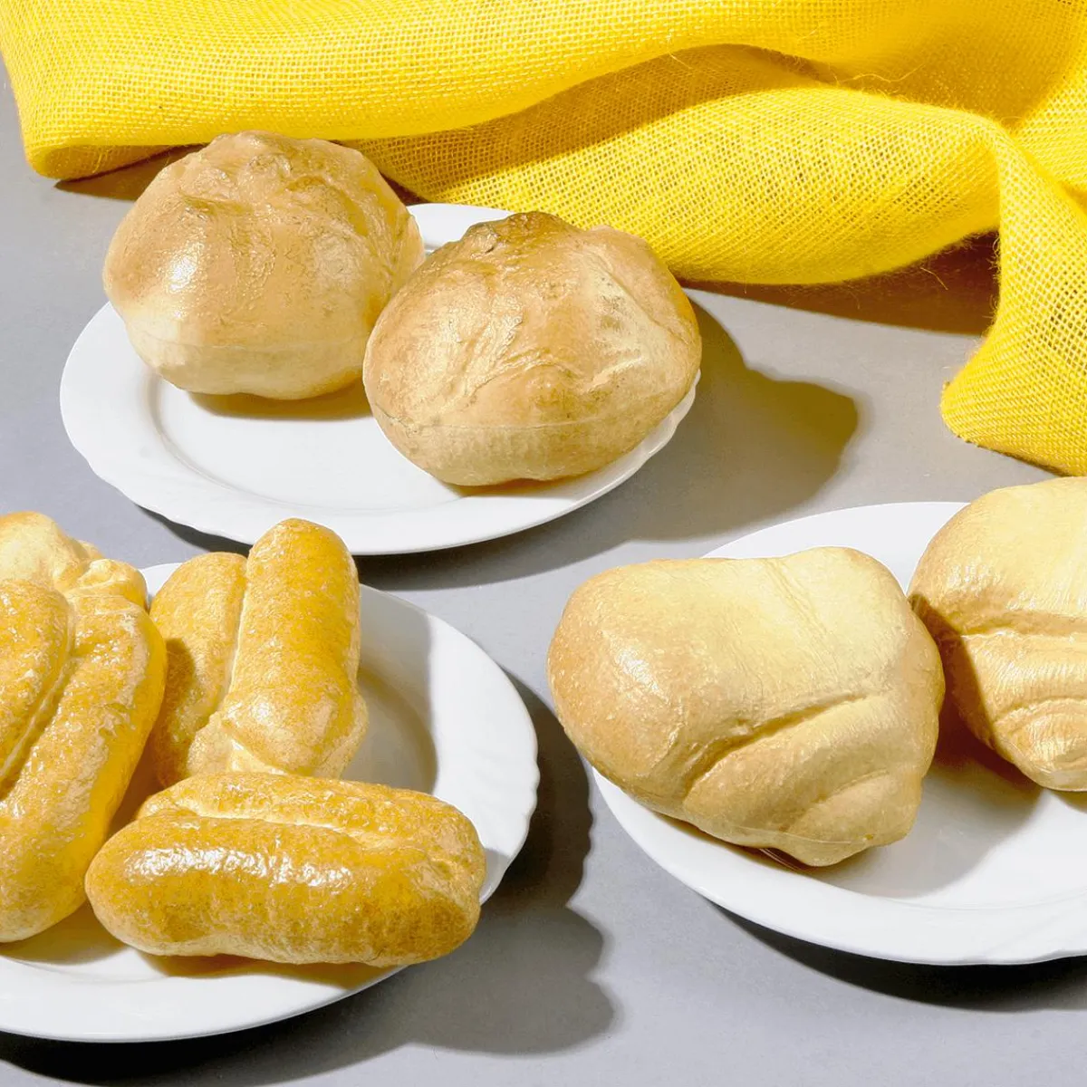 Best DecoWoerner Brötchen Sortiment Lebensmittel-Attrappe 8tlg. braun