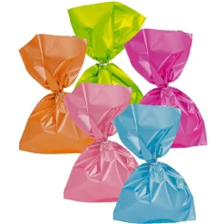 DecoWoerner Bunt Sortierte Folien-Geschenkbeutel Matt, 20 X 35 Cm 100 Stück mehrfarbig
