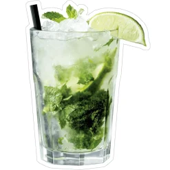 Hot DecoWoerner Caipirinha Cocktail Display 36 X 50 Cm grün
