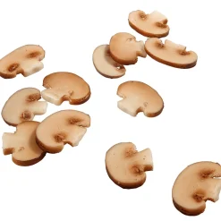 Discount DecoWoerner Champignon-Scheiben Lebensmittel-Attrappe, 12 Stück braun
