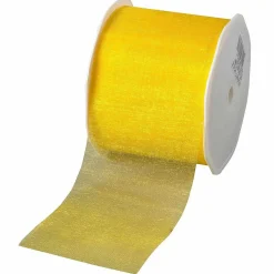 Sale DecoWoerner Chiffonband 70 Mm, 25 M, gelb