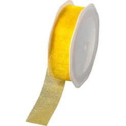 Outlet DecoWoerner Chiffonband 25 Mm, 25 M, gelb