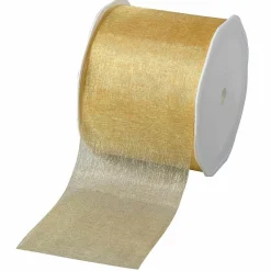 Best DecoWoerner Chiffonband 70 Mm, 25 M, gold