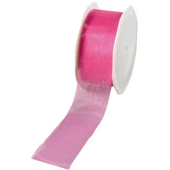 Online DecoWoerner Chiffonband 38 Mm, 25 M, Pink rosa