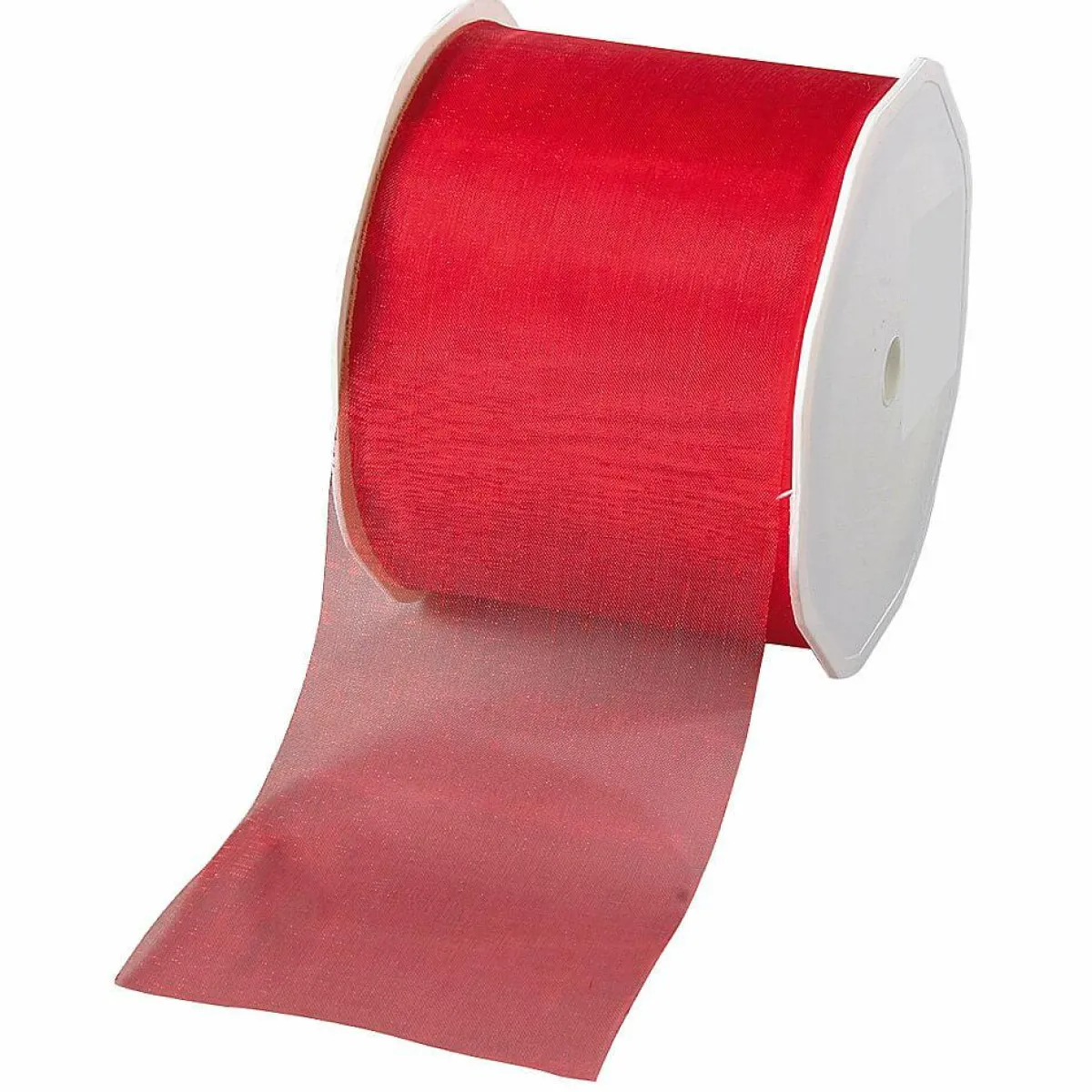 Outlet DecoWoerner Chiffonband 70 Mm, 25 M, rot