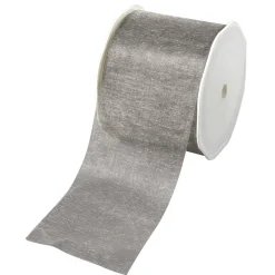 Best DecoWoerner Chiffonband 70 Mm, 25 M, silber