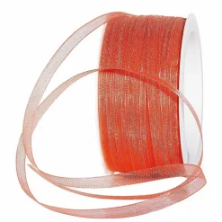 Discount DecoWoerner Chiffonband Mit Webkante, 6 Mm, 50 M, Pink rosa