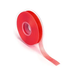 DecoWoerner Chiffonband Mit Webkante 15mm X 50m rot