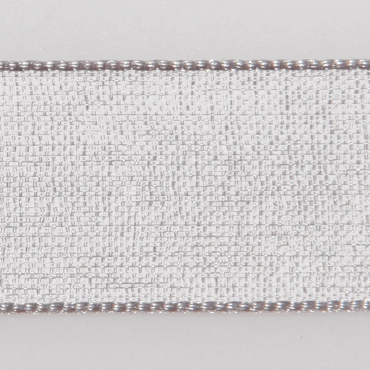 Best DecoWoerner Chiffonband Mit Webkante 15mm X 50m silber