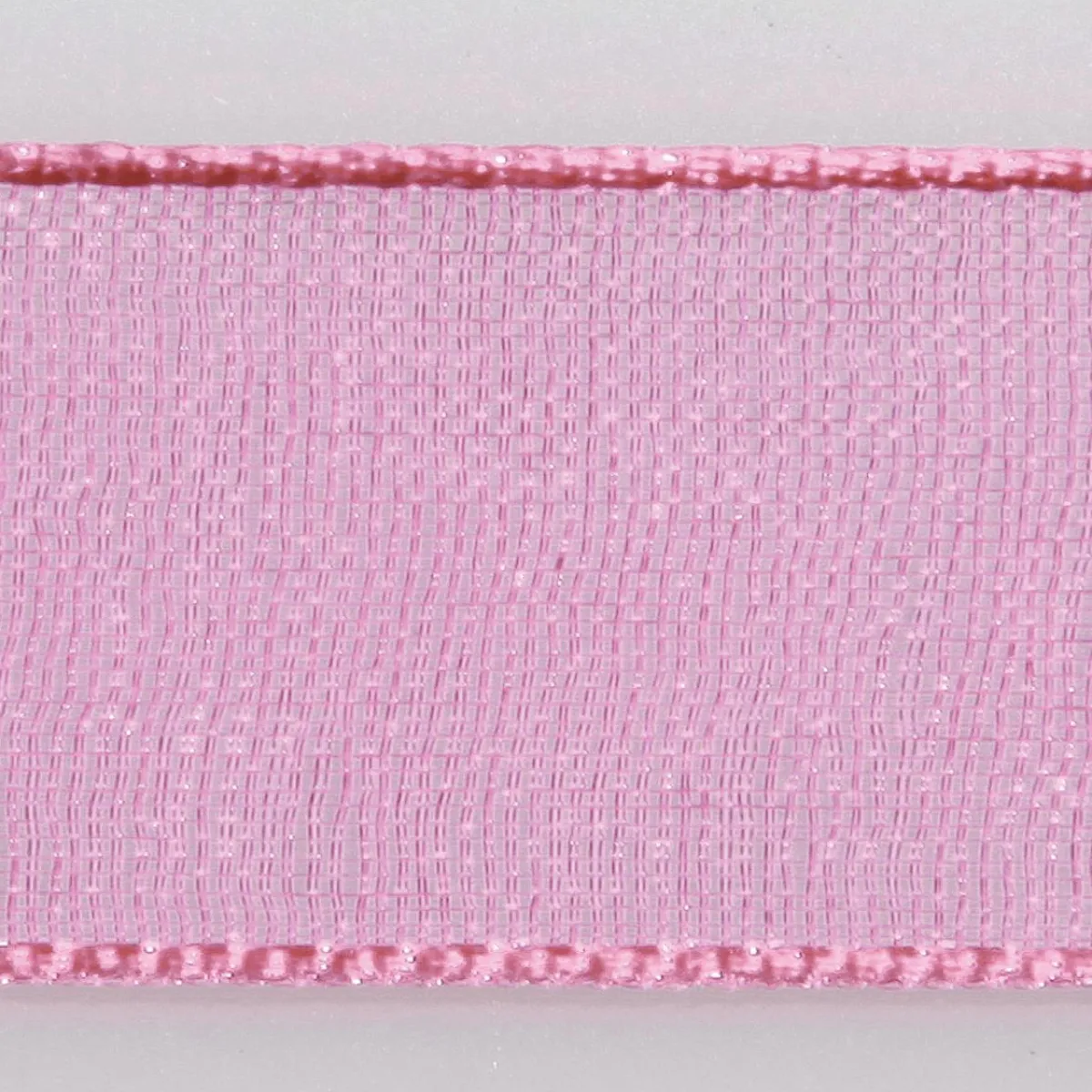 Outlet DecoWoerner Chiffonband Mit Webkante 25mm X 50m rosa