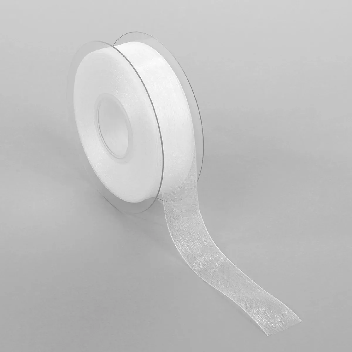 Online DecoWoerner Chiffonband Mit Webkante 25mm X 50m weiß