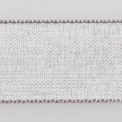 Outlet DecoWoerner Chiffonband Mit Webkante 25mm X 50m silber