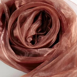 New DecoWoerner Chiffonstoff, Nougat, 145 Cm braun