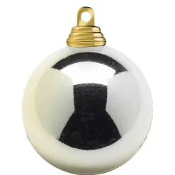Discount DecoWoerner Creme, Glänzende Weihnachtskugeln Aus Schwer Entflammbarem Kunststoff, 6 Cm Ø – 24 Stück gold