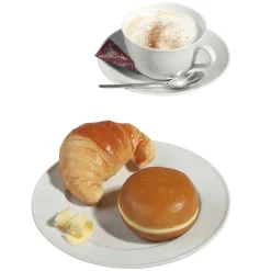DecoWoerner Croissant Lebensmittel-Attrappe, 3 Stück braun