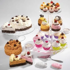 Outlet DecoWoerner Cupcakes Lebensmittel-Attrappe, 3 Stück rosa