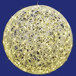 Online DecoWoerner 3D Fiberglaskugel Mit Licht IP67, 100 Cm Ø weiß