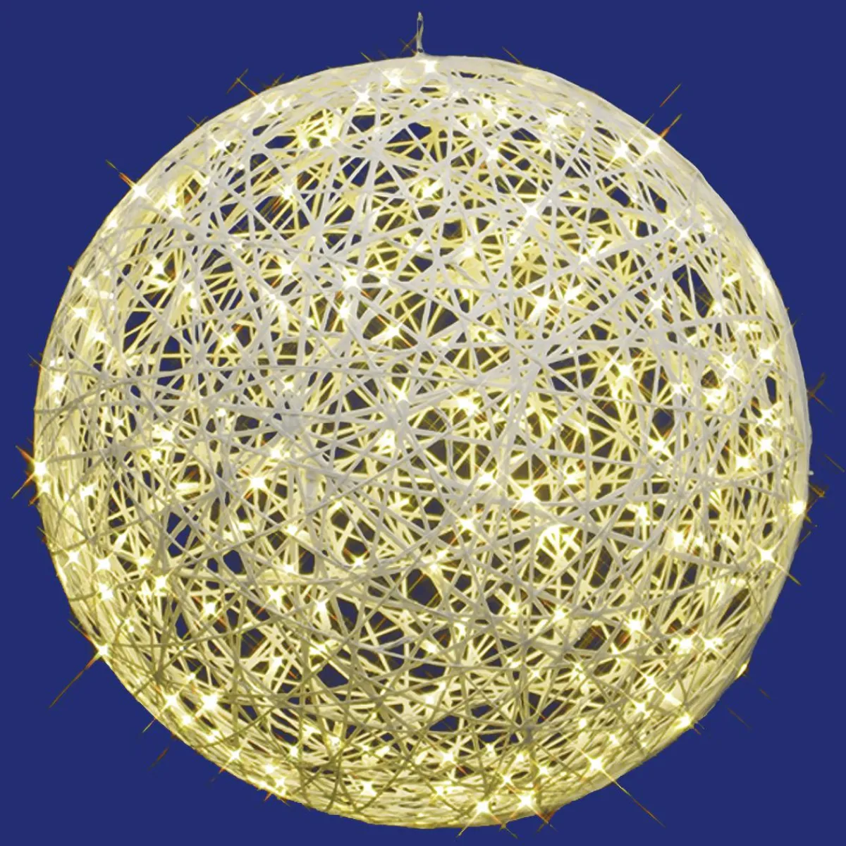Online DecoWoerner 3D Fiberglaskugel Mit Licht IP67, 100 Cm Ø weiß